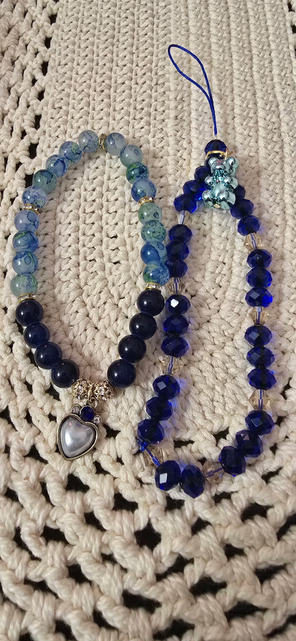 Blue Bracelet w/ Blue Phone Charm