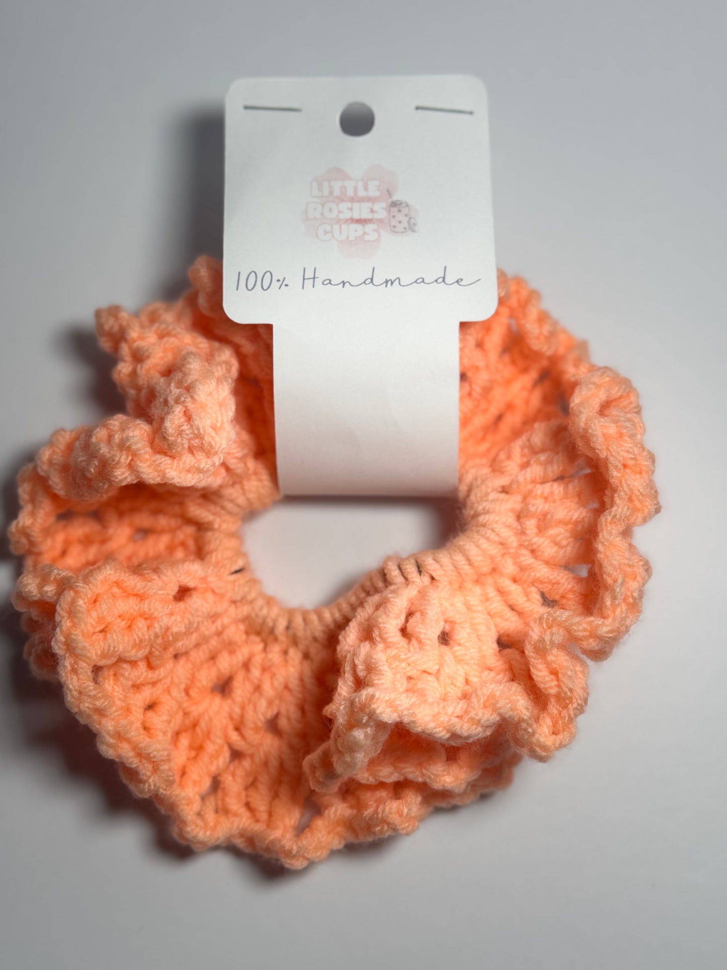 Orange Crochet Scrunchie