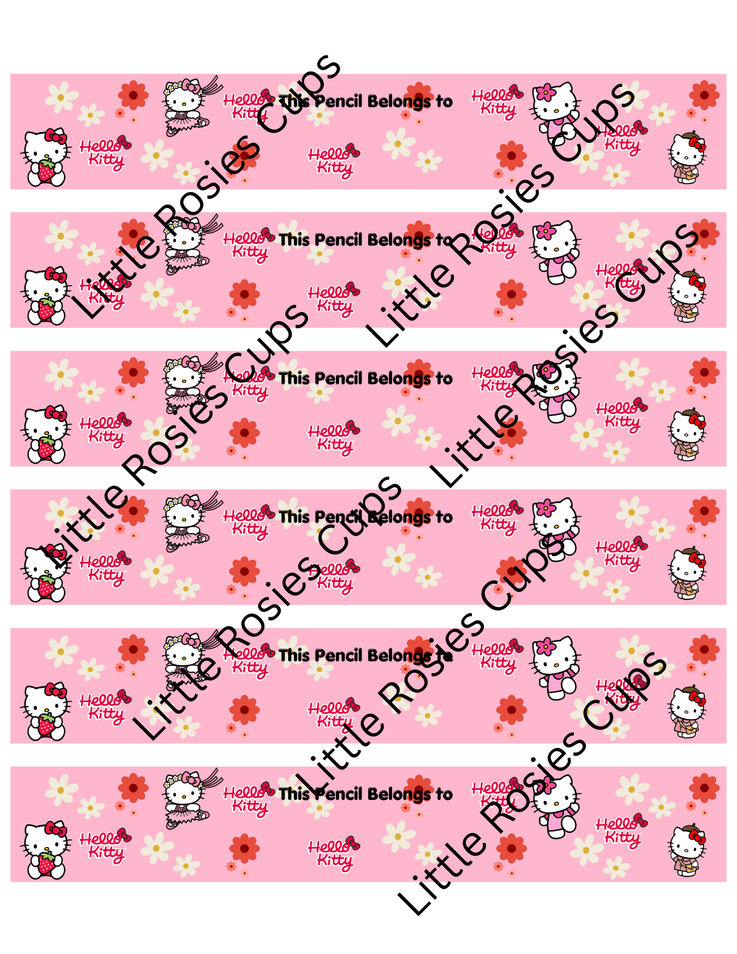 Hello Kitty Customized Pencils