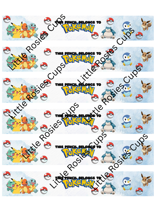 Pokemon Customized Pencils