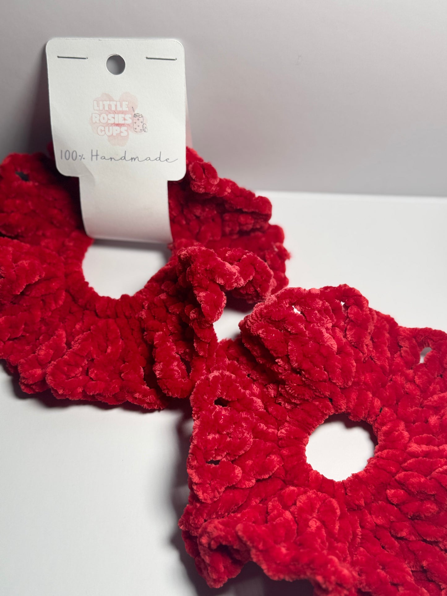 Red Crochet Scrunchie